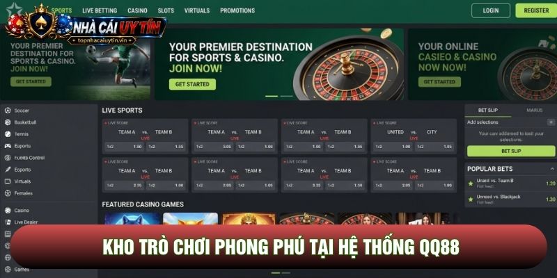 Kho trò chơi phong phú tại hệ thống QQ88 Kho trò chơi phong phú tại hệ thống QQ88