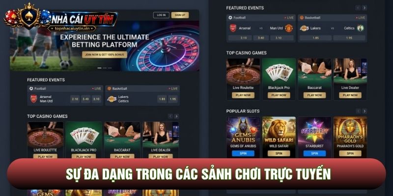 Sự đa dạng trong các sảnh chơi trực tuyến Sự đa dạng trong các sảnh chơi trực tuyến
