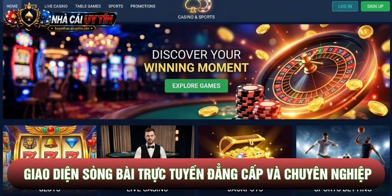 Giao diện sòng bài trực tuyến đẳng cấp và chuyên nghiệp Giao diện sòng bài trực tuyến đẳng cấp và chuyên nghiệp